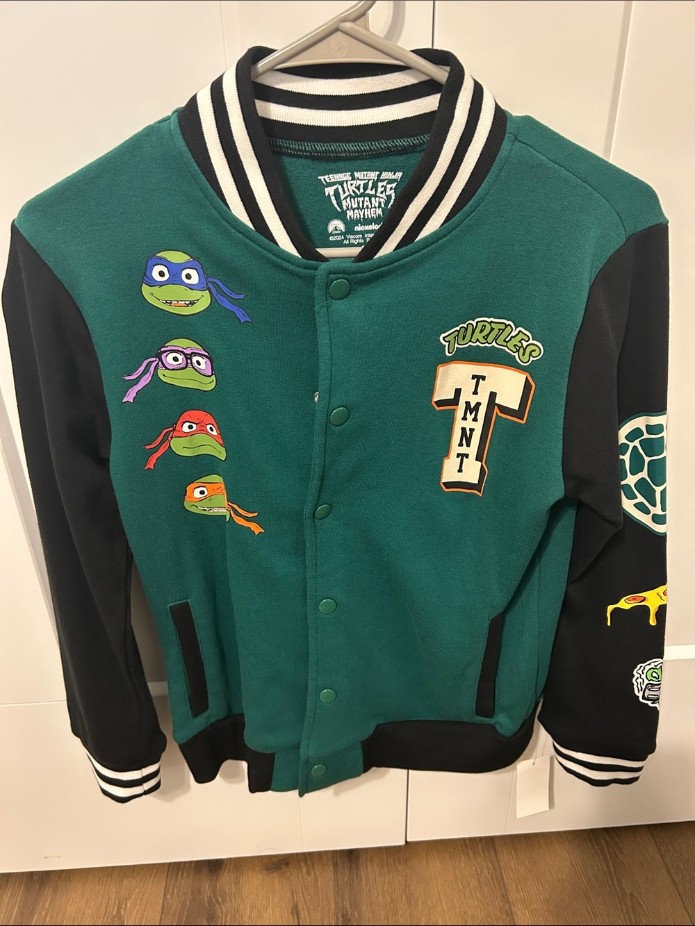 Teenage Mutant Ninja Turtles Kids' Green & Black Varsity Jacket